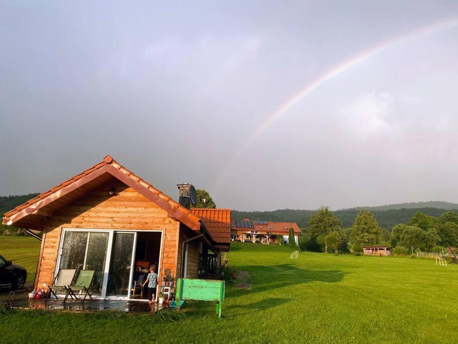 Polanka Beskid Niski Cute Cabin With Spectacular Views Hanczowa ภายนอก รูปภาพ