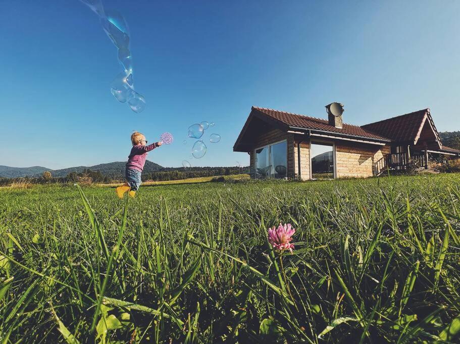 Polanka Beskid Niski Cute Cabin With Spectacular Views Hanczowa ภายนอก รูปภาพ
