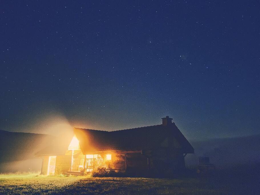 Polanka Beskid Niski Cute Cabin With Spectacular Views Hanczowa ภายนอก รูปภาพ