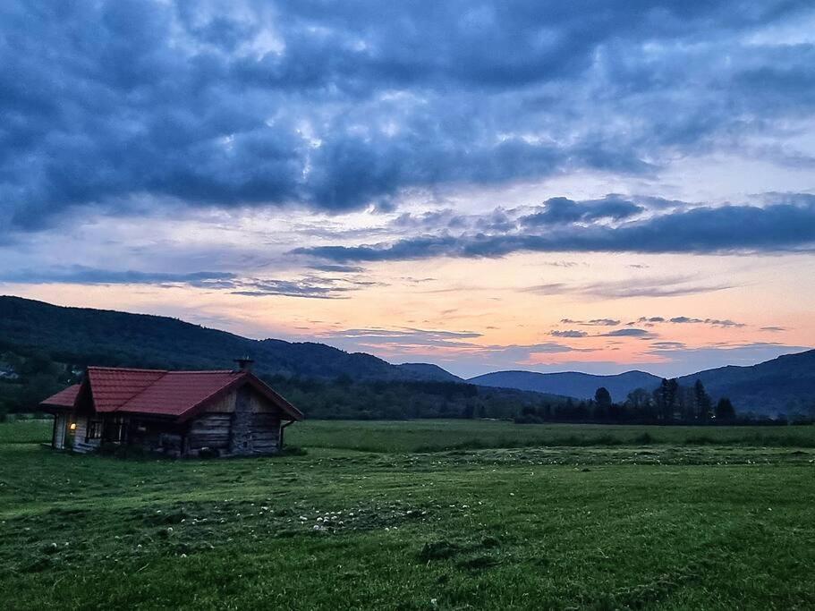 Polanka Beskid Niski Cute Cabin With Spectacular Views Hanczowa ภายนอก รูปภาพ