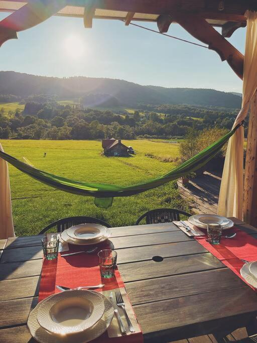 Polanka Beskid Niski Cute Cabin With Spectacular Views Hanczowa ภายนอก รูปภาพ