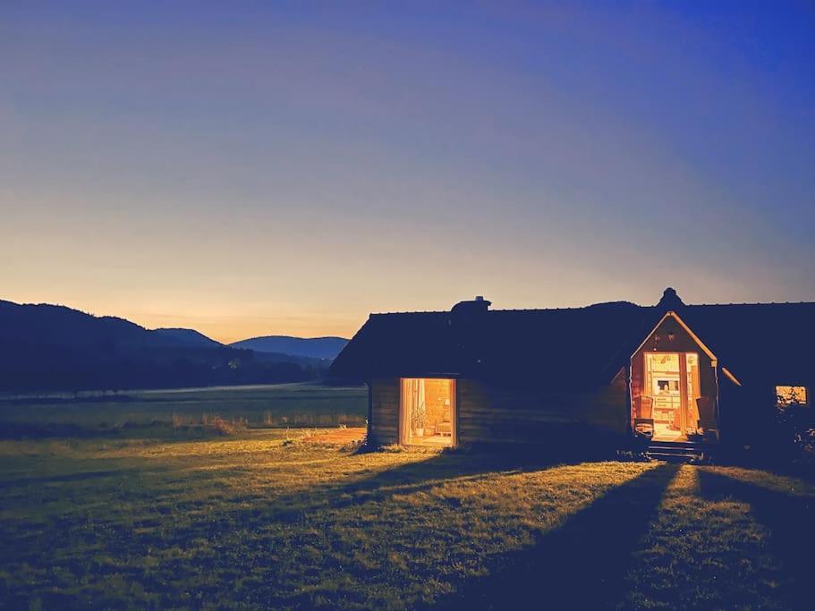 Polanka Beskid Niski Cute Cabin With Spectacular Views Hanczowa ภายนอก รูปภาพ