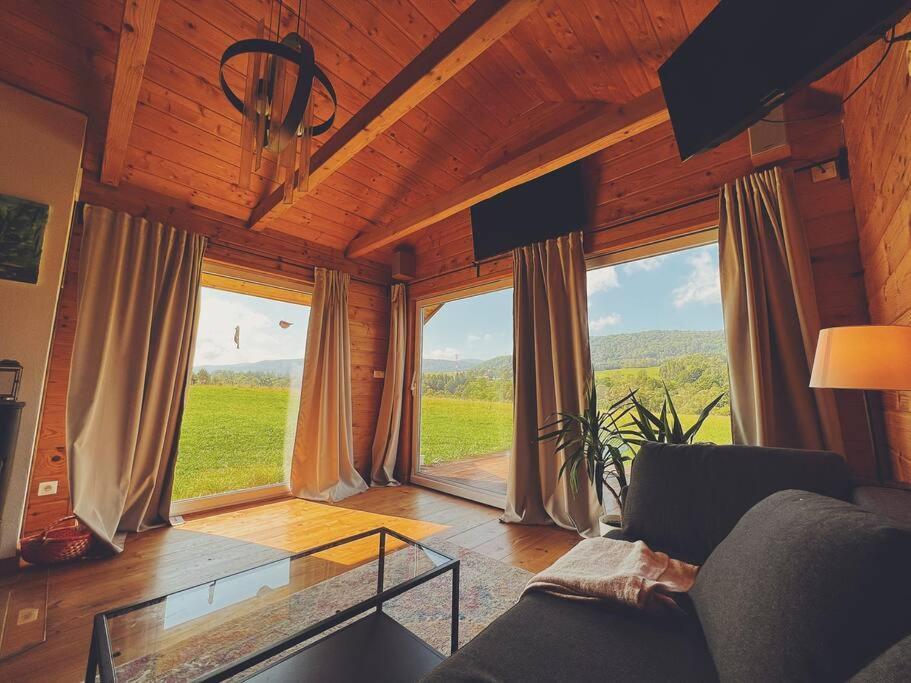 Polanka Beskid Niski Cute Cabin With Spectacular Views Hanczowa ภายนอก รูปภาพ
